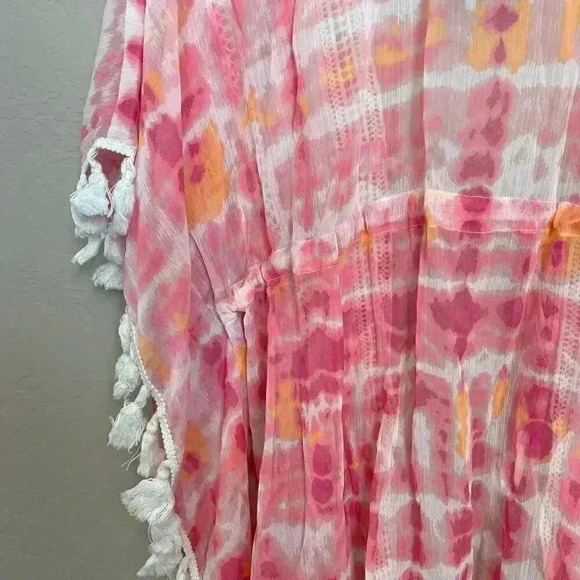 Steve Madden Tie Dye Eyelet Bathing Suit Coverup - Picture 8 of 12
